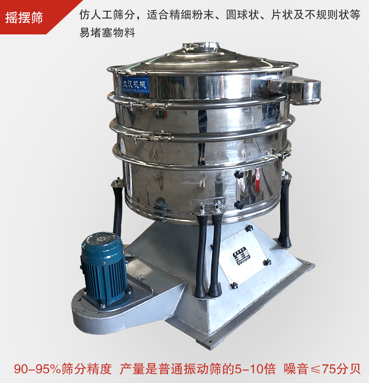 搖擺篩仿照人工篩分，可滿足高精度、高產(chǎn)量篩分要求