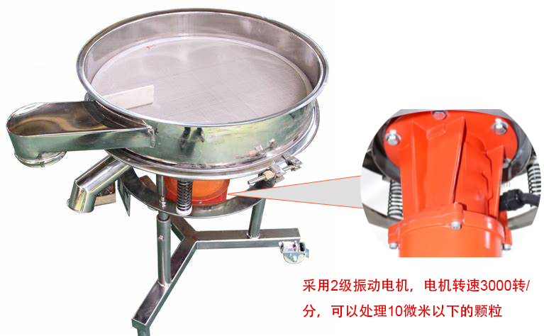 高頻篩特點(diǎn)：框體加高可防止?jié){液往外飛濺；加擋料板可加快排料，提高篩分效率