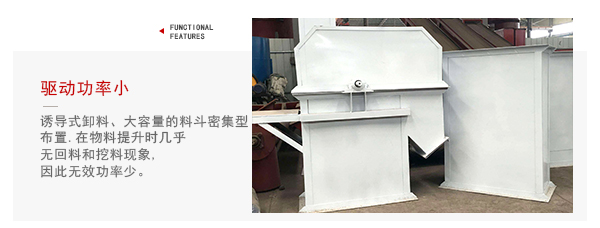 TD型斗式提升機(jī)驅(qū)動(dòng)力小，無回料等特點(diǎn)展示圖。